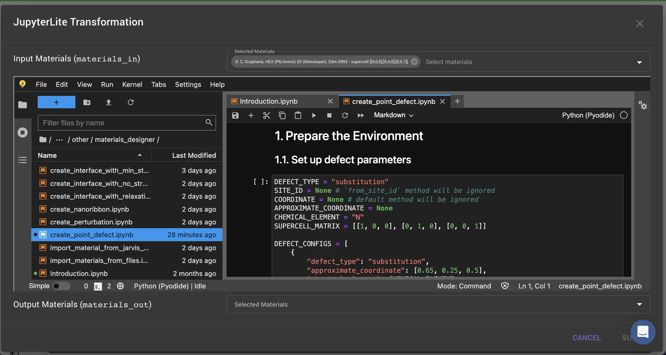 Notebook setup Notebook setup